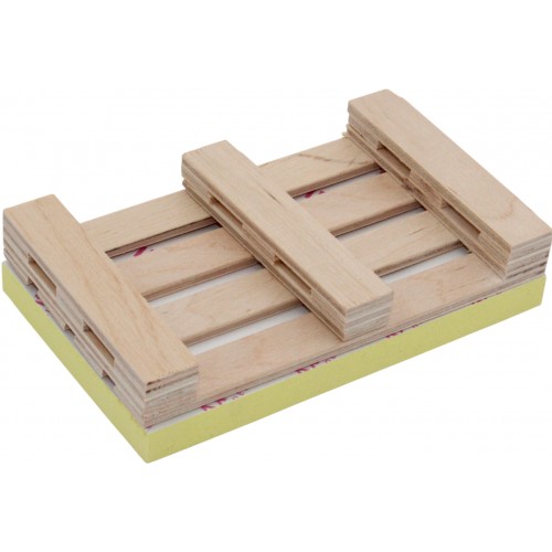 Блок паперу з клейким шаром 75х125мм 100арк. жовтий на піддоні, фанера