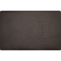 Обклад. на військовий квиток Ukraine Тризуб шкіра коричн. тисн. №49336