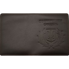 Обклад. на посвідчення офіцера Герб Колос шкіра коричн. тисн. №49346