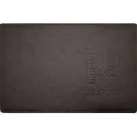 Обклад. Passport Ukraine Тризуб шкіра шокол. тисн. №54591