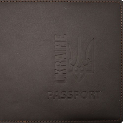 Обклад. Passport Ukraine Тризуб шкіра шокол. тисн. №54591