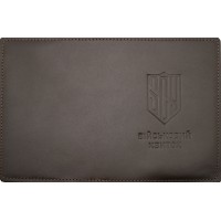 Обклад. на військовий квиток ЗСУ №1 напис-щиток шкіра коричн. тисн. №46185