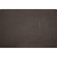 Обклад. на військовий квиток Тризуб меч шкіра коричн. тисн. №49354