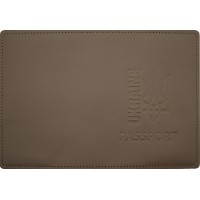 Обклад. Passport Ukraine Тризуб шкіра беж. тисн. №36261