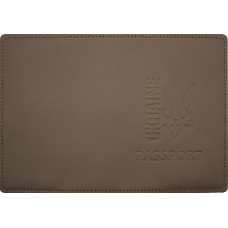 Обклад. Passport Ukraine Тризуб шкіра беж. тисн. №36261