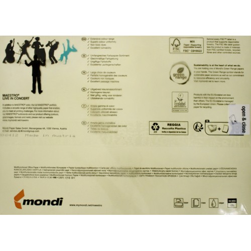 Папір кольор. А4 160г/м Maestro Color Pastell BE66 Vanilla (ванільний)(250)(1250)