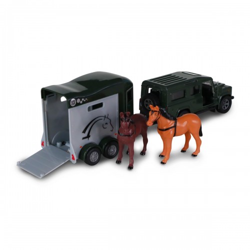 Ігровий набір "Land Rover" з причіпом і фігурками коней №520460.270/КіддіСвіт/