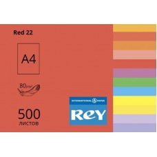 Папір кольор. А4 80г/м інт. Rey Adagio Red 22 (червоний)(10)