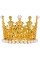 Корона пластм. мал. золото з білим камінням 7х5см №16590
