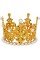 Корона пластм. мал. золото з білим камінням 7х5см №16590