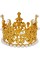 Корона пластм. мал. золото з білим камінням 7х5см №16590