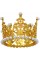 Корона пластм. мал. золото з білим камінням 7х5см №16590