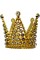 Корона метал. міні золото з білим камінням 3х3,2см №16601