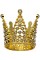 Корона метал. міні золото з білим камінням 3х3,2см №16601