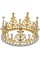 Корона метал. золото з білими перлинами 12х7,2см №16606