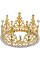 Корона метал. золото з білими перлинами 12х7,2см №16606