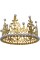 Корона метал. золото з білими перлинами 12х7,2см №16606