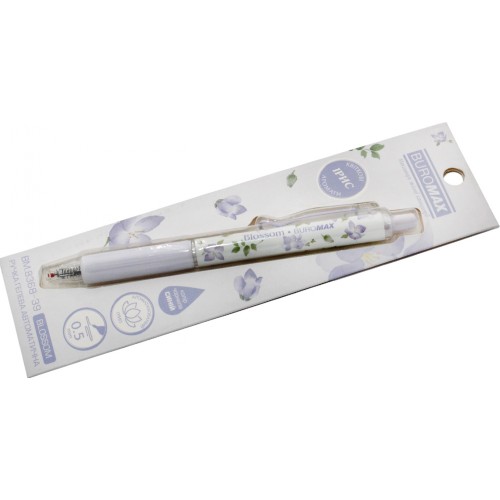 Ручка авт. гел. "Buromax" №BM.8368-39 Blossom 0.5мм синя(1)(40)