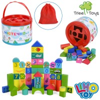 Іграшка дерев'яна Будівельні блоки ,Містечко,фігури,18х13х18см №MD 0938-1(24)