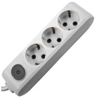 Подовжувач "Panasonic" 3гнізда 5м+зазем.,захисні шторки,з вимикачем 16A сірий№WLTA0435-2GR