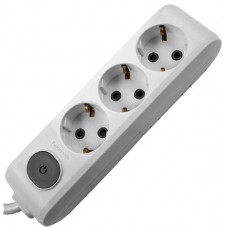 Подовжувач "Panasonic" 3гнізда 5м+зазем.,захисні шторки,з вимикачем 16A сірий№WLTA0435-2GR
