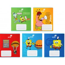 Зошит 12арк. кліт. "Kite" софт тач  + УФ лак Sponge Bob №SB26-232(25)(600)