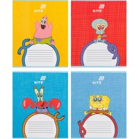 Зошит 12арк. кос. лін. "Kite" софт тач  + УФ лак об'ємний Sponge Bob №SB26-235(25)(600)