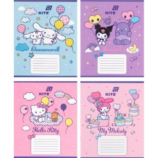 Зошит 12арк. кос. лін. "Kite" софт тач  + УФ лак Hello Kitty №HK26-235-2(25)(600)