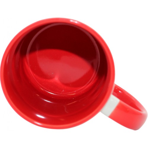 Чашка №1 "Вежа" з червоною кольоровою ручкою та серединкою/НСВ/