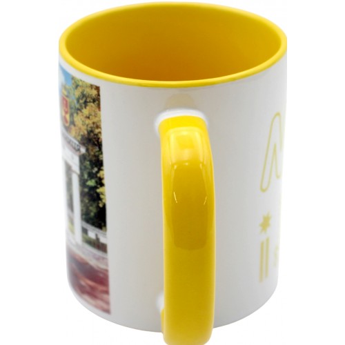 Чашка №3 "Музей Пирогова" з жовтою кольоровою ручкою та серединкою/НСВ/