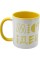 Чашка №4 "Книжка" з жовтою кольоровою ручкою та серединкою/НСВ/
