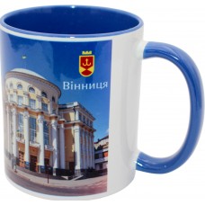 Чашка №8 "Обласна Рада" з синьою кольоровою ручкою та серединкою/НСВ/