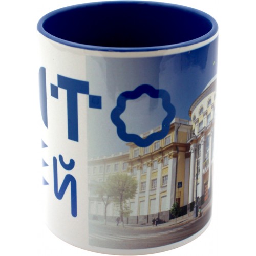 Чашка №8 "Обласна Рада" з синьою кольоровою ручкою та серединкою/НСВ/