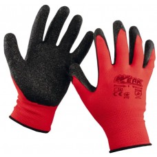 Рукавиці трикотажні "Werk" червоні,латексне покриття чорне,розмір 10 №WE2110(12)(240)