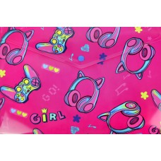 Папка-конверт CoolForSchool А4 3D на кнопке (12) CF32012-02