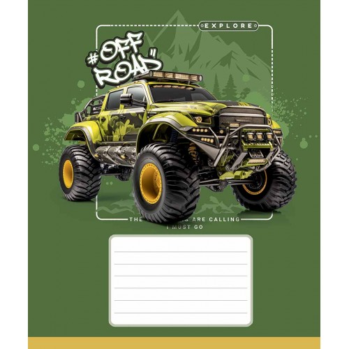 Зошит 18арк. кліт. Star "Cool Trucks" ВД-лак №018-3682K(25)(250)