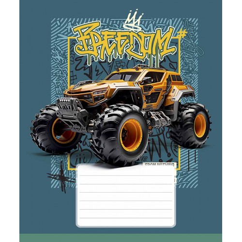 Зошит 12арк. кліт. Star "Cool Trucks" ВД-лак №012-3682K(25)(250)