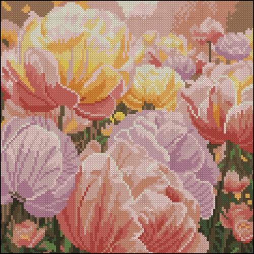 Алмазна мозаїка "Strateg" Ніжні тюльпани 30х30см №FZ3030-13