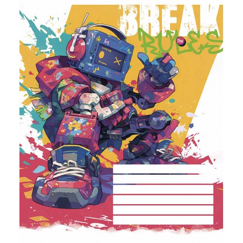 Зошит 12арк. лін. Star "Break the rules" виб.УФ-лак №012-3492L(30)(360)