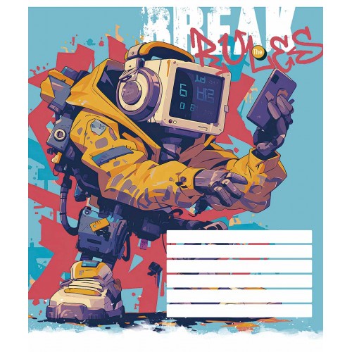 Зошит 12арк. лін. Star "Break the rules" виб.УФ-лак №012-3492L(30)(360)