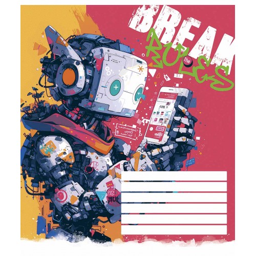 Зошит 12арк. лін. Star "Break the rules" виб.УФ-лак №012-3492L(30)(360)