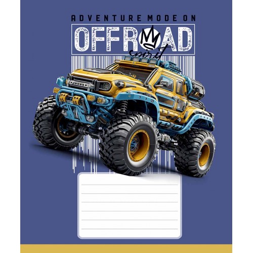 Зошит 12арк. лін. Star "Cool Trucks" ВД-лак №012-3682L(25)(250)