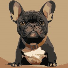 Картини по номерах "Французький бульдог" 20х20см №HH8036/Strateg/