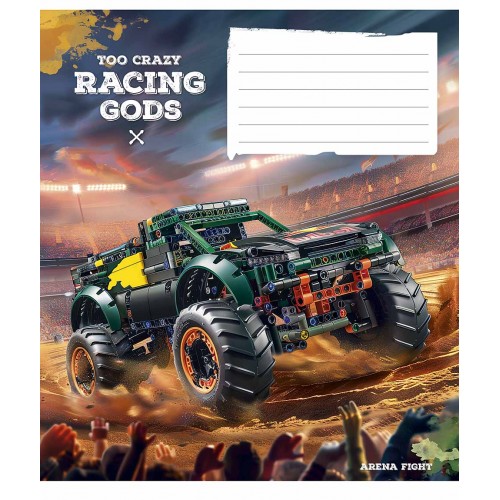 Зошит 18арк. лін. Школярик "Racing gods" ВД-лак №018-3469L(25)(250)