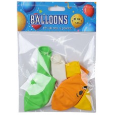 Набір кульок повітр. "З днем народження" 12" 5шт мікс кольорів №QQ25016/Мандарин/