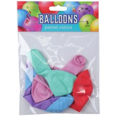 Набір кульок повітр. "Пастель" 12" 5шт мікс кольорів №QQ25002/Мандарин/