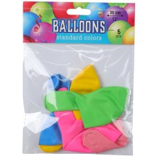 Набір кульок повітр. 12" 5шт мікс кольорів №QQ25001/Мандарин/