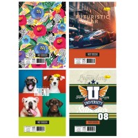 Блокнот пруж. верх. А5 40арк. кліт. карт "Апельсин" подв. пруж.лак №АП-1707(10)