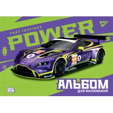 Альбом для малюв. на скобі 12/100 А4 з перфор. Sport car №130602/Yes/(8)(192)