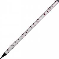 Олівець гр. "Kite" №K24-059-1 Hearts з кристалом,білий корпус,в тубі(36)(432)